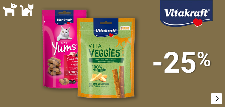 Vitacraft snacks -25% DOG CAT